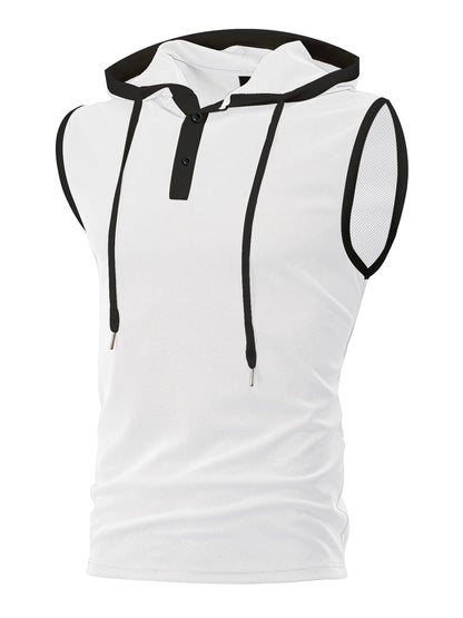Men's Sleeveless Hooded Sports Vest
