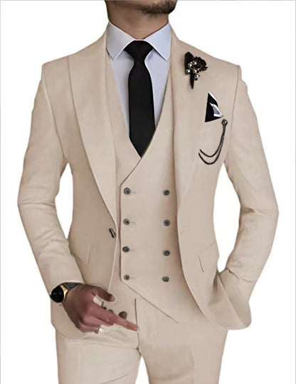 Men's Fashionable Casual Business Three-Piece Suit