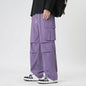 Summer Ice Silk Trousers Multi-Pocket Loose Straight-Cut Casual Sports Pants For Men