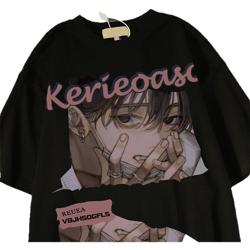 Men's Short-sleeve Cotton Printed T-shirt