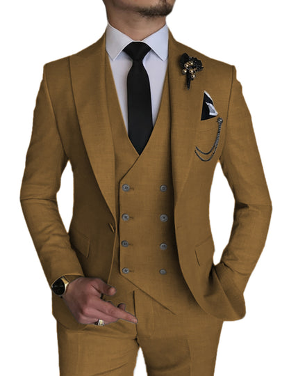 Men's Fashionable Casual Business Three-Piece Suit