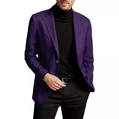 Men's Solid-color Loose Casual Jacket