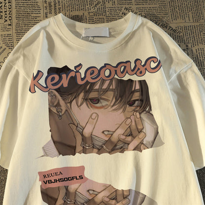 Men's Short-sleeve Cotton Printed T-shirt