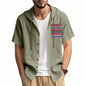 Linen Mens Short-sleeve Lightweight Loose-fitting Hooded T-shirt
