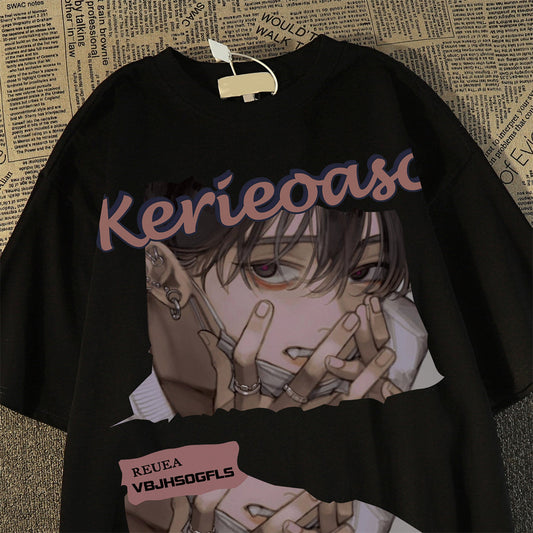 Men's Short-sleeve Cotton Printed T-shirt