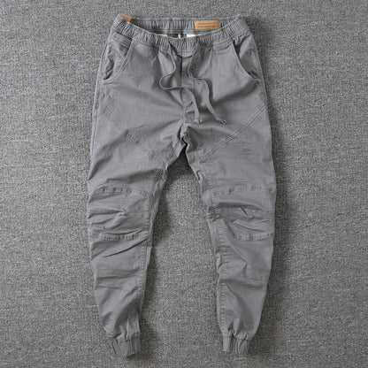 Men's Black Loose Straight-Leg Ankle-Length Drawstring Sweatpants