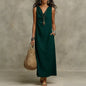 Robe sans manches ample, élégante et stylée à col en V