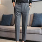 SpringAutumn Cropped Casual Pants For Men
