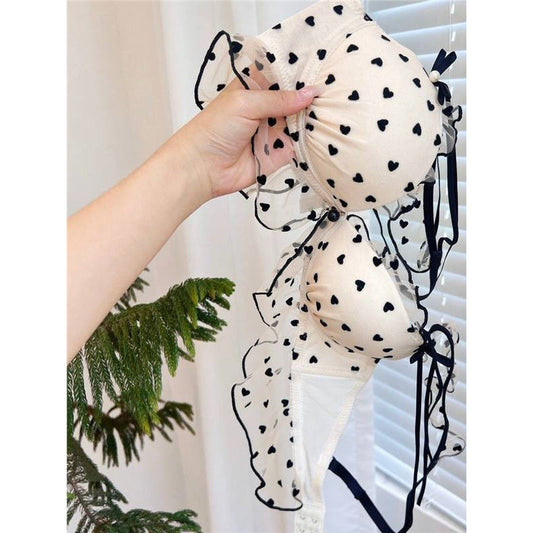 Girls' Sexy Lingerie Women's Polka-Dot Lace Small-Chest Style