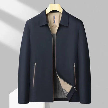 Men's Fashionable Stand-Neck Loose Casual Jacket