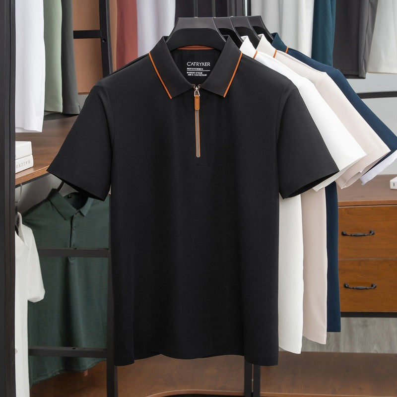 Ice Silk Summer Men's Short-Sleeve Polo Shirt