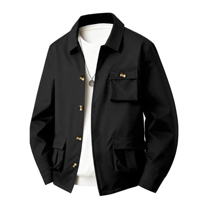 Solid Color Multi Pocket Workwear Waterproof Jacket