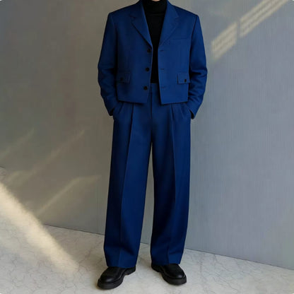 Luxury Single-Breasted Short Men's Suit Two-Piece Jacket And Pants