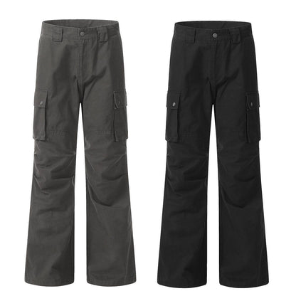 Mens Denim Loose-Fit Slimming Casual Trousers