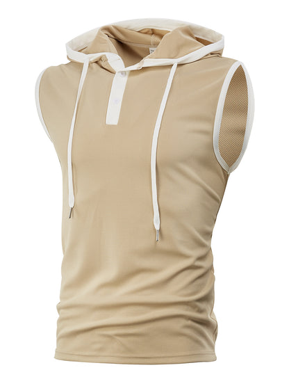 Men's Sleeveless Hooded Sports Vest