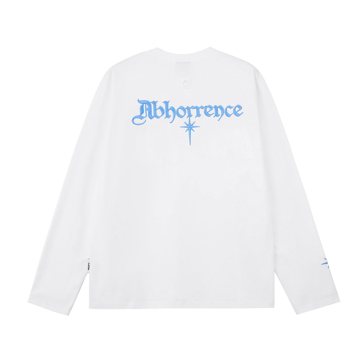 T-shirt à manches longues pour homme de style haut de gamme américain avec broderie lettrage.