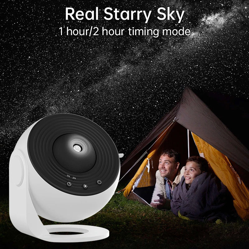 Projecteur de galaxie et veilleuse étoilée : lampe de planétarium avec rotation à 360°, idéale pour chambre d'enfant, cadeau de Saint-Valentin ou décoration de mariage.