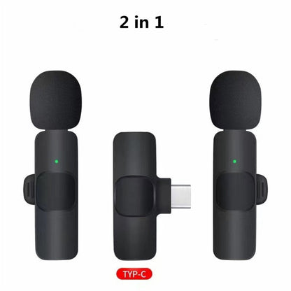 Microphone cravate sans fil : mini micro portable pour enregistrement audio et vidéo, compatible iPhone et Android. Batterie longue durée, idéal pour le direct (Live), le jeu vidéo et les créateurs de contenu.