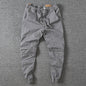 Men's Black Loose Straight-Leg Ankle-Length Drawstring Sweatpants