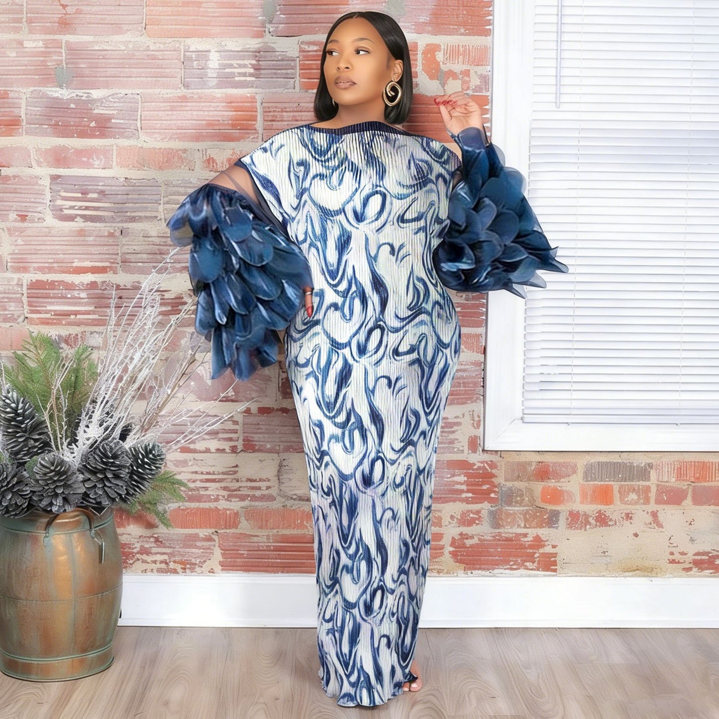 Robe "Aura Pleats" - Design Plissés Artistique