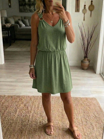 Robe "Silk Breeze" Col V & Style Décontracté