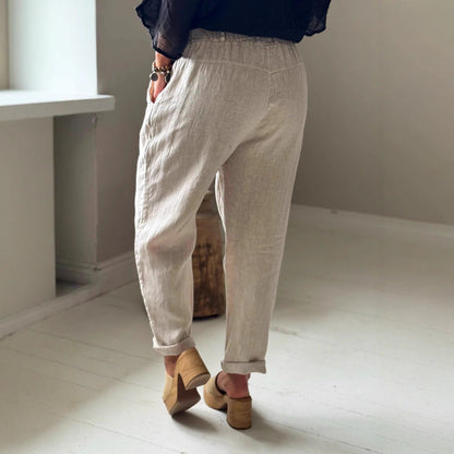 Plus-size Womens Casual Pants With Wrinkle-resistant Treatment