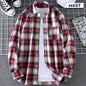 Springautumn Casual Thin Men's Plaid Shirt