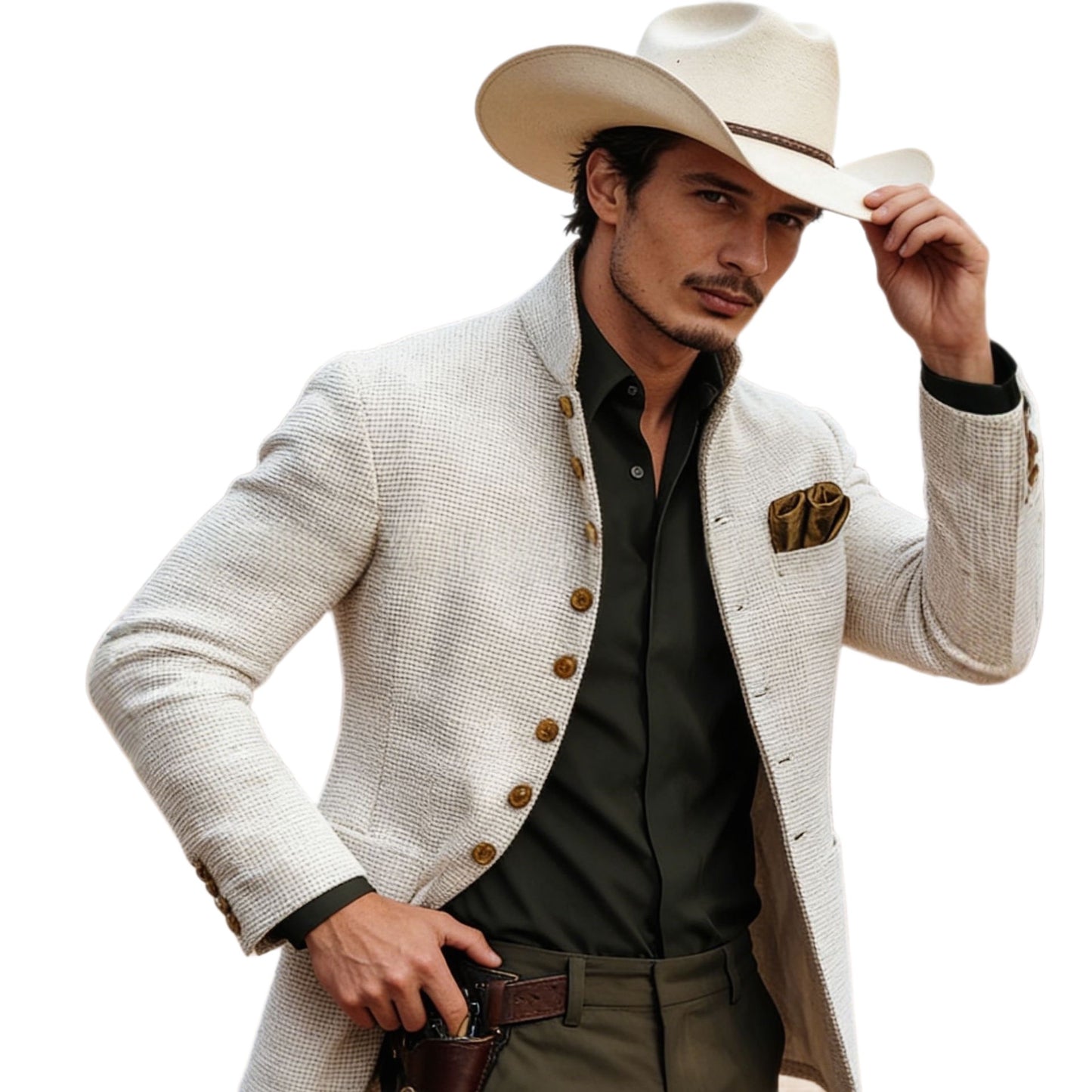 Retro Tweed Mens Fashionable Casual Jacket