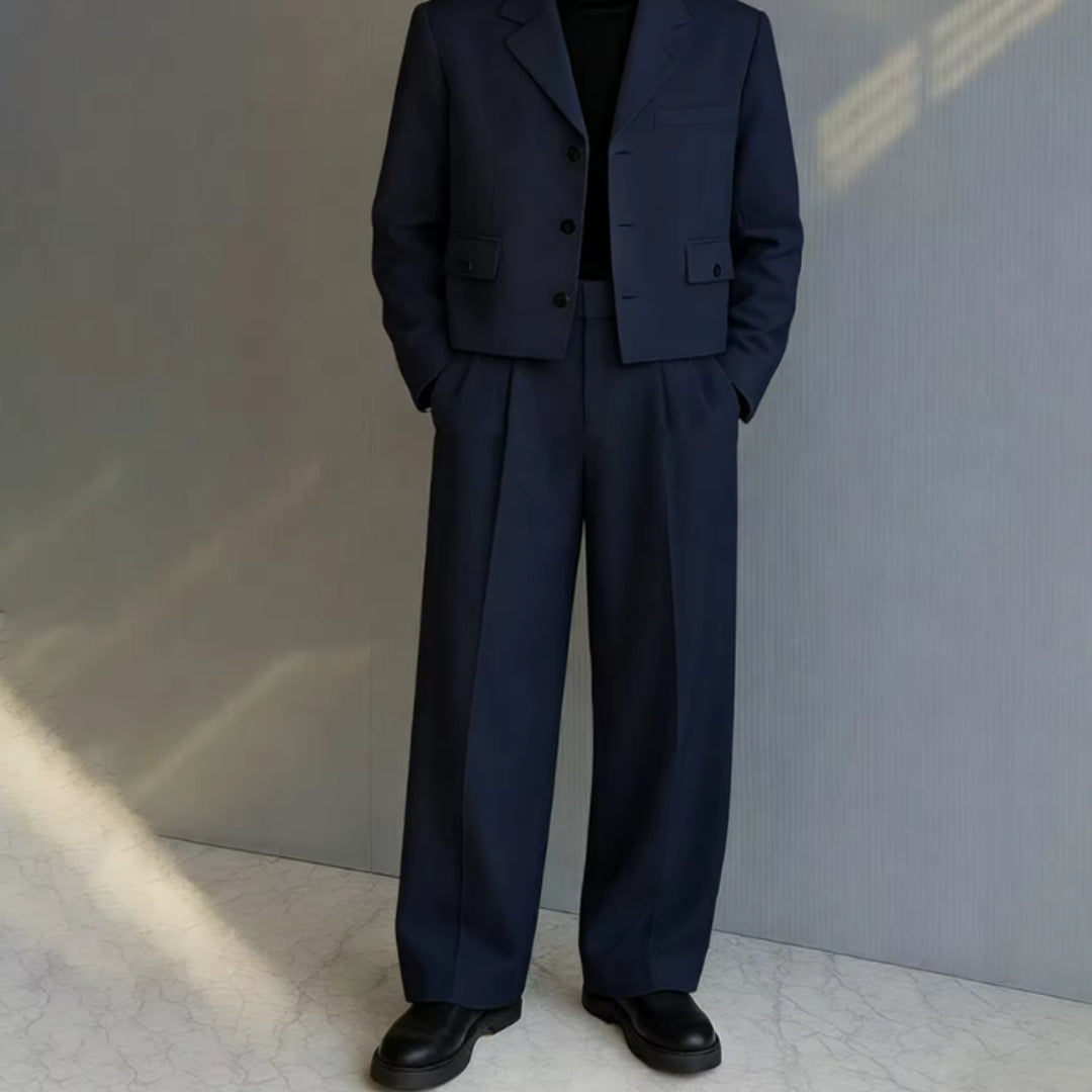 Luxury Single-Breasted Short Men's Suit Two-Piece Jacket And Pants