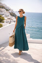 Mediterranean-style Vacation Dress For Women Contrast Colors