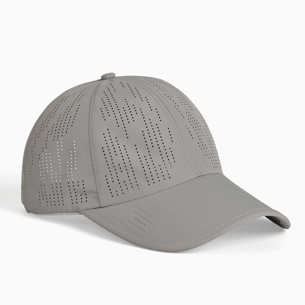 Solid-color Quick-drying Multi-hole Breathable Adjustable Simple And Versatile Style Curved-brim Baseball Cap Suitable For Outdoor Sports And Travel