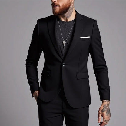 Men's Fashionable Casual Korean-Style Slim-Fit Jacket