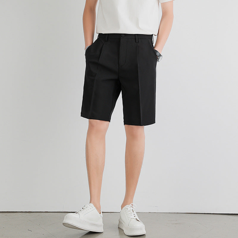 Men's Straight-Leg Plus-Size Business Suit Shorts