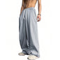 Loose High-street Designer-style Straight-leg Long Pants