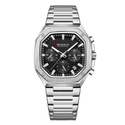 Unisex Small Dial Six-Hand Multi-Function Waterproof Calendar Couples Watch For Men