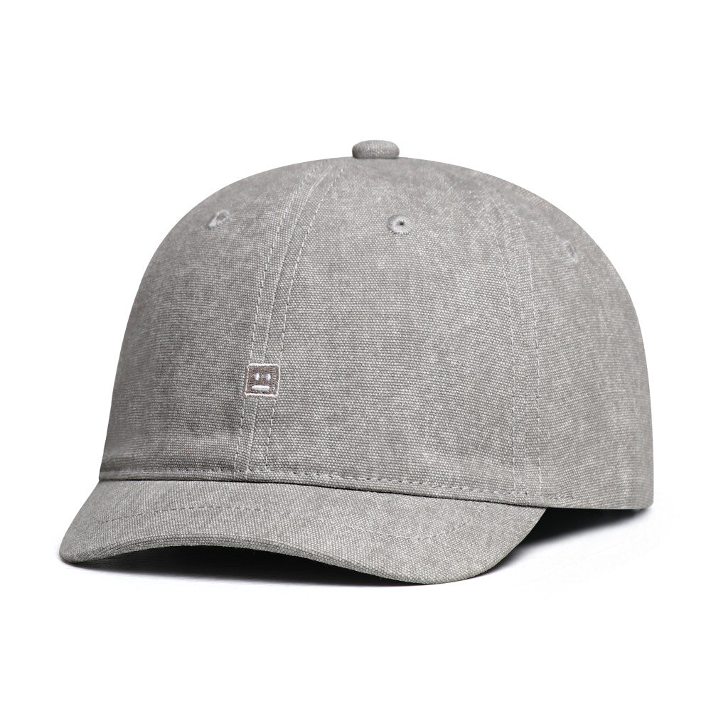 Solid-color Embroidered Robot Smiling Face Short Brim Adjustable Soft-top Simple And Versatile Style Baseball Cap For Daily Use During Travel Or Outings