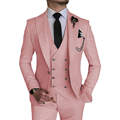 Men's Fashionable Casual Business Three-Piece Suit