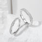 S925 Sterling Silver With You Plain Band Couple Rings, Niche Design Pair Rings, Minimalist Light Luxury & Versatile, Ideal For Gift