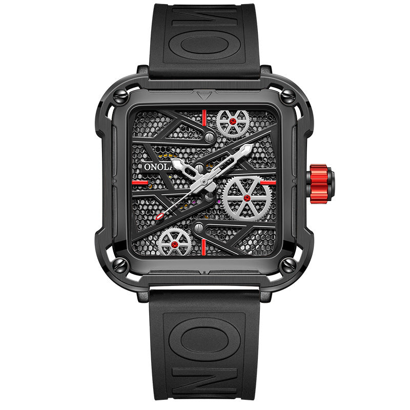 Fashion Mens Watch ONOLA Hollow Full Automatic Luxury Watches Men  Montre de luxe ONOLA pour homme : design squelette ajouré, mouvement entièrement automatique et style élégant