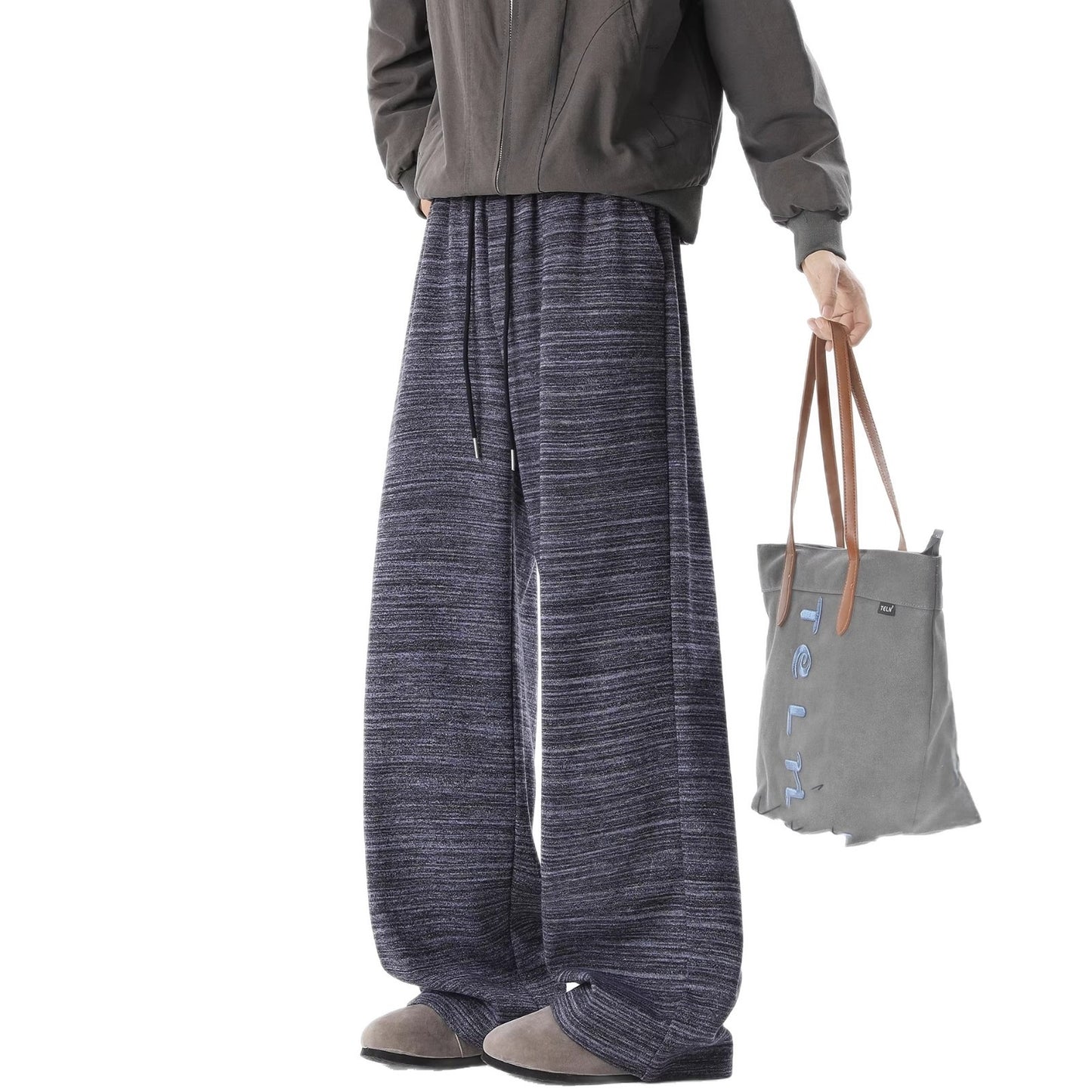 Retro Striped Straight-leg Wide-leg Pants Loose Casual Pants
