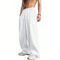 Loose High-street Designer-style Straight-leg Long Pants