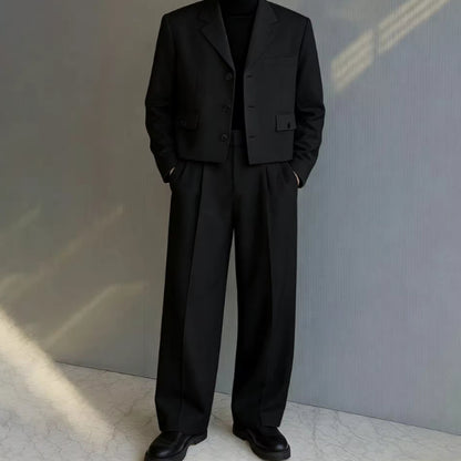 Luxury Single-Breasted Short Men's Suit Two-Piece Jacket And Pants