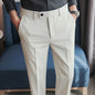 SpringAutumn Cropped Casual Pants For Men