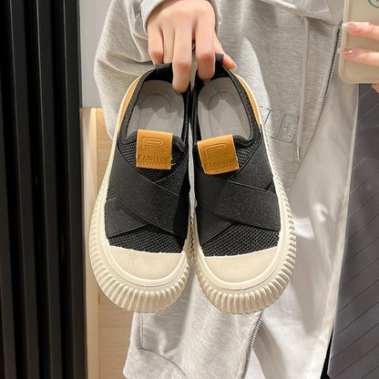 Chaussures en toile style "Cookie" en maille respirante pour le printemps et l'automne.