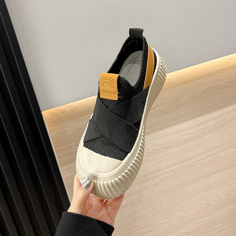 Chaussures en toile style "Cookie" en maille respirante pour le printemps et l'automne.