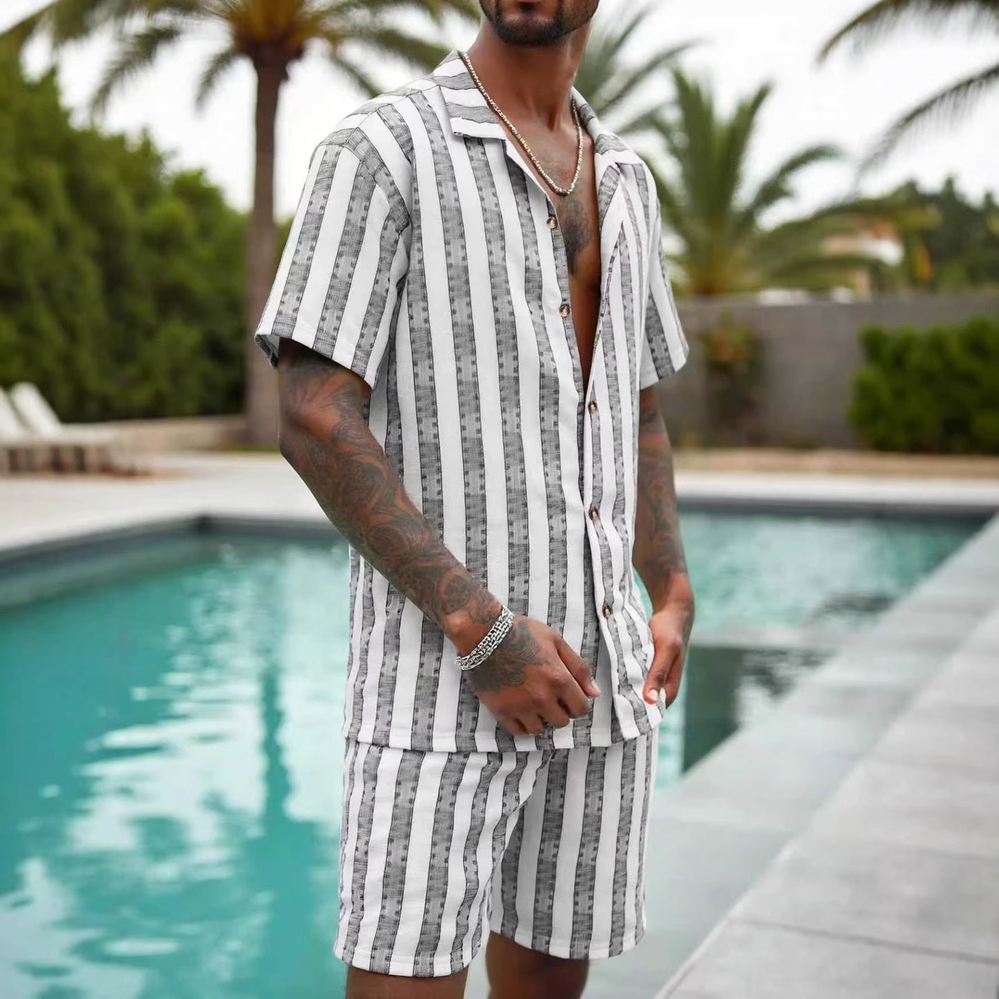 Ensemble Estival – Chemise &amp; Short Blanc