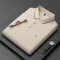 Men's Short-sleeve Lapel Solid-color Top