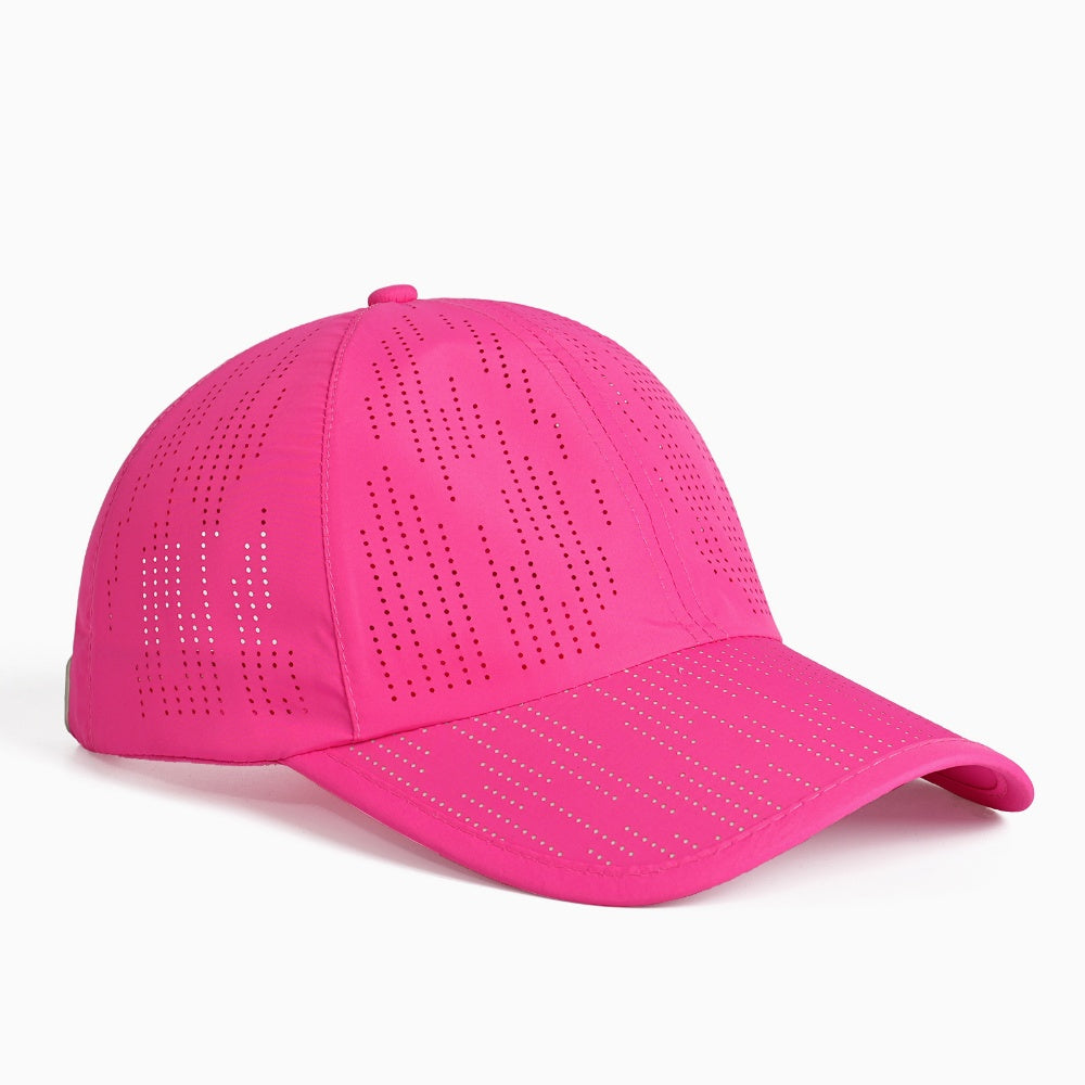 Solid-color Quick-drying Multi-hole Breathable Adjustable Simple And Versatile Style Curved-brim Baseball Cap Suitable For Outdoor Sports And Travel