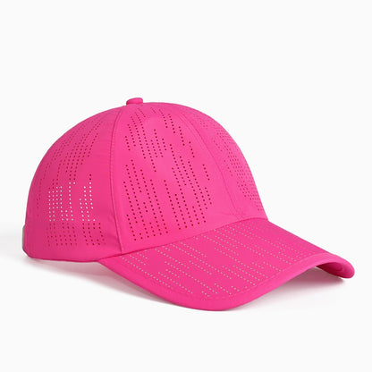 Solid-color Quick-drying Multi-hole Breathable Adjustable Simple And Versatile Style Curved-brim Baseball Cap Suitable For Outdoor Sports And Travel