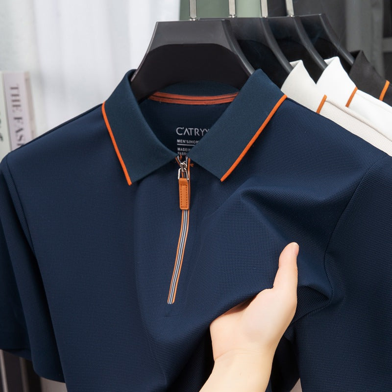 Ice Silk Summer Men's Short-Sleeve Polo Shirt